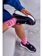 Dámská sportovní obuv na klínku GOE KK2N4081 černé a Námořnická modrá Dámská sportovní obuv na klínku GOE KK2N4081 černé a Námořnická modrá