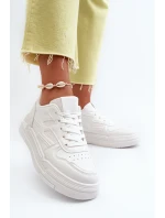 Dámské tenisky na platformě z ekokože bílé model 21657683 - Boto