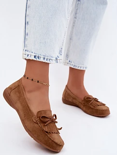 Dámské mokasíny z přírodní semišové kůže Camel model 22147661 - EVENTO