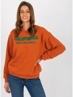 Dámská mikina MA BL tmavě oranžová model 18249863 - FPrice Dámská mikina MA BL tmavě oranžová model 18249863 - FPrice