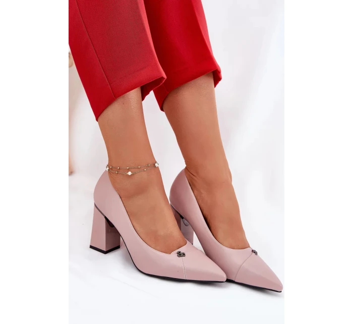 Elegantní dámské lodičky na podpatku Vinceza – růžové Elegantní dámské lodičky na podpatku Vinceza – růžové
