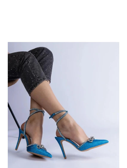 Dámské lodičky na podpatku Světle modrá Shoes model 21778833 - Inello Dámské lodičky na podpatku Světle modrá Shoes model 21778833 - Inello