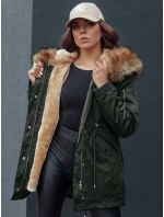 Dámská zimní bunda parka s kapucí AVENA II zelená FashionStreet TY4512