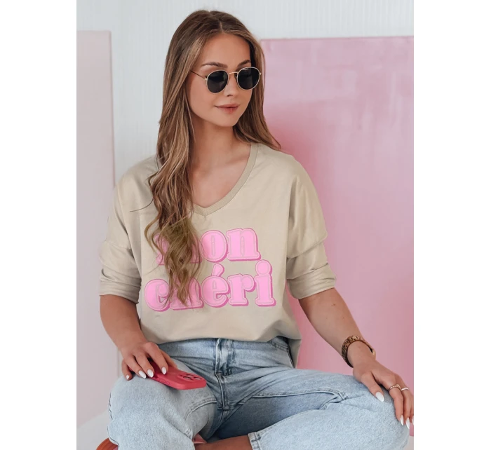 Dámská halenka CHERINO hnědá s potiskem FashionStreet RY2830