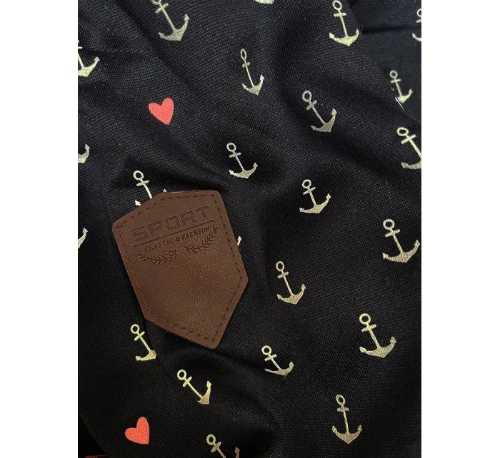 Tmavě modrá vzorovaná dámská mikina model 21310484 - 6&8 Fashion