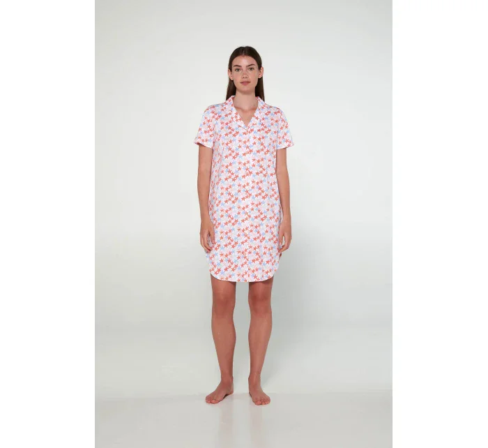 Vamp - Noční košile s knoflíky a potiskem 20287 - Vamp