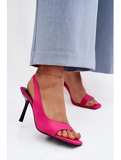 Dámské sandály na podpatku fuchsiová model 22039885 - Boto