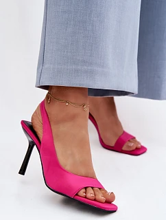 Dámské sandály na podpatku fuchsiová model 22039885 - Boto