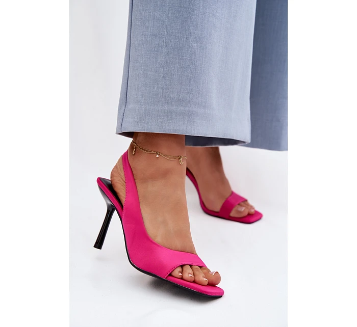 Dámské sandály na podpatku fuchsiová model 22039885 - Boto