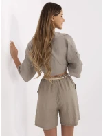Szorty MI SN model 21151216 ciemny bezowy - FPrice Szorty MI SN model 21151216 ciemny bezowy - FPrice