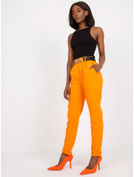 Zářivě oranžové oblekové kalhoty s ozdobným sevillským páskem