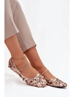 Dámské baleríny zdobené flitry Terlina – šampaňsko-růžové Dámské baleríny zdobené flitry Terlina – šampaňsko-růžové