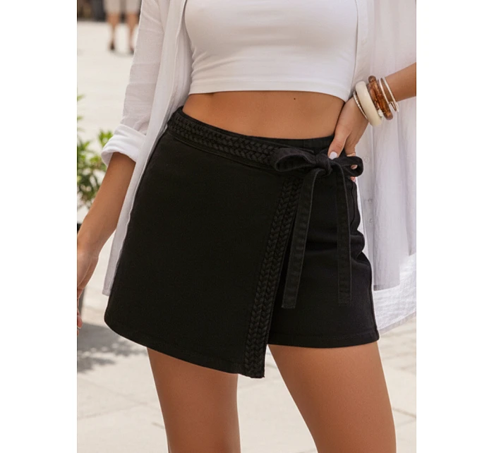 Dámská džínová sukně-šortky černá FashionStreet SY0494