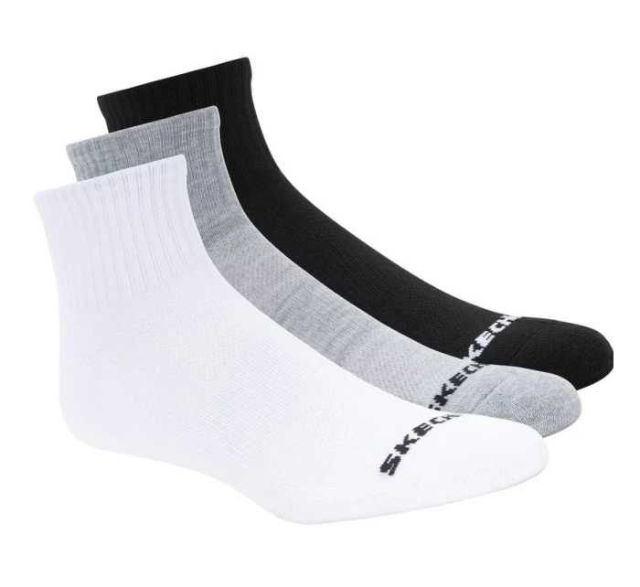 Skechers 3PPK Qtr Crew Socks S114235-BKWG White 43-46 Skechers 3PPK Qtr Crew Socks S114235-BKWG White 43-46