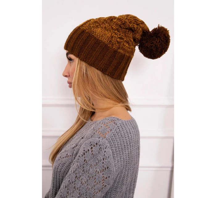 Paris fleecová čepice K213 hnědá+hořčičná Paris fleecová čepice K213 hnědá+hořčičná