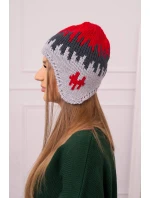 Dámská čepice šedá model 18752477 - K-Fashion Dámská čepice šedá model 18752477 - K-Fashion