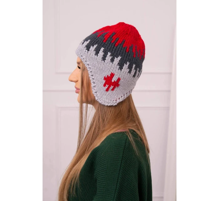 Dámská čepice šedá model 18752477 - K-Fashion Dámská čepice šedá model 18752477 - K-Fashion