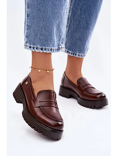 Kožené dámské mokasyny Vinceza 18125 hnědé