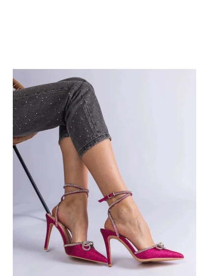Dámské lodičky na jehlovém podpatku Tmavě růžová - shoes model 21321782