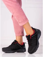 Krásné černé  trekingové boty dámské bez podpatku