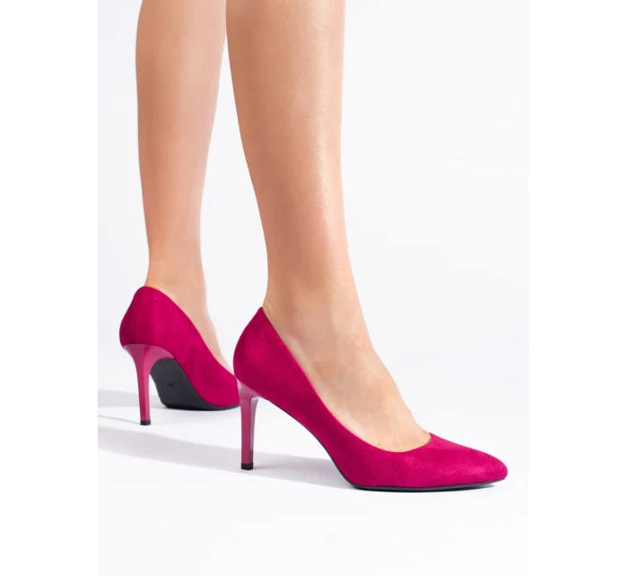 Pěkné lodičky dámské růžové na jehlovém podpatku Pěkné lodičky dámské růžové na jehlovém podpatku