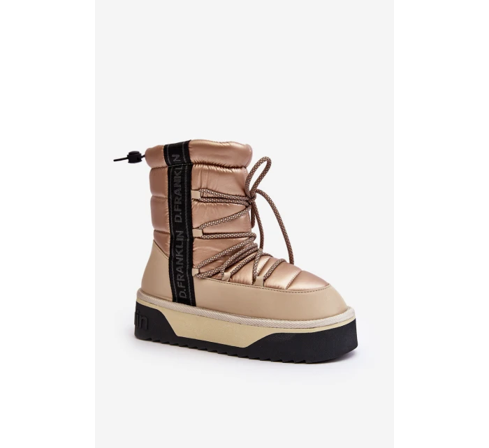 Dámské sněhové boty s podrážkou Bežové model 21640524 - D.Franklin Dámské sněhové boty s podrážkou Bežové model 21640524 - D.Franklin