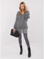 Sweter IN SW model 21782305 ciemny szary - FPrice Sweter IN SW model 21782305 ciemny szary - FPrice