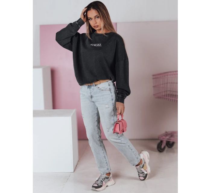 Dámská mikina HALOAURA graphite FashionStreet BY1347 Dámská mikina HALOAURA graphite FashionStreet BY1347