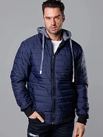 Pánská tmavě modrá mikina s kapucí (8M985-215)