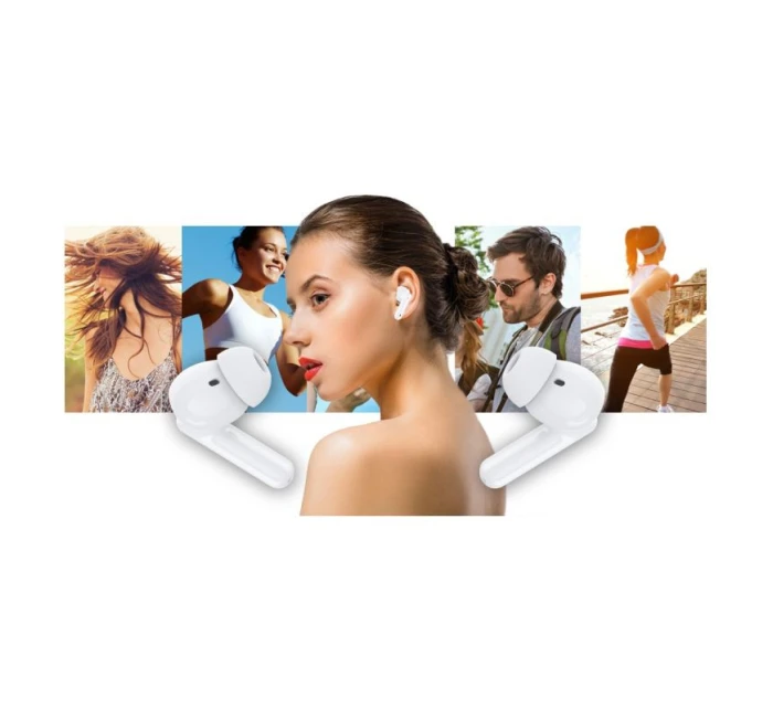 Bezdrátová sluchátka GIEWONT RealSound PRO ANC ENC GWS800-2 White