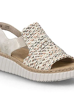 Sandały damskie na  beżowe model 22087140 - Rieker