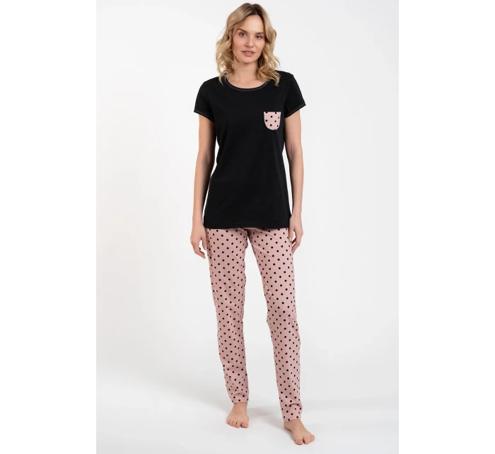 Italská móda Buscato c.r. délka barva:černá/potisk Italská móda Buscato c.r. délka barva:černá/potisk