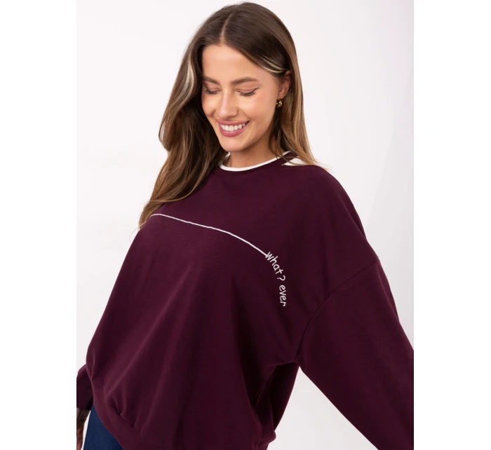 Bluza RV BL model 21480360 bordowy - FPrice Bluza RV BL model 21480360 bordowy - FPrice