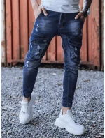 Modré pánské kalhoty FashionStreet UX3286