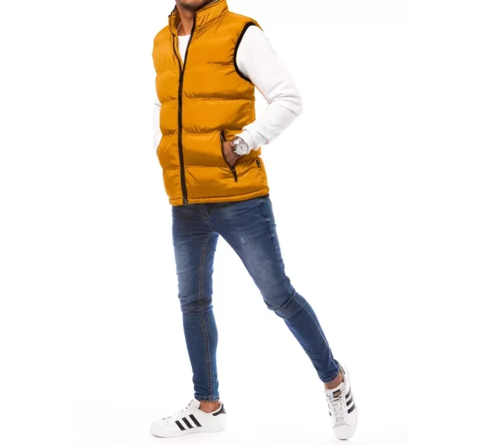 Pánská prošívaná žlutá vesta FashionStreet TX4084