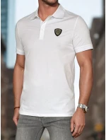 Pánská polokošile s nášivkou bílá Dstreet model 21988766 - FashionStreet