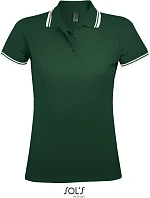 SOL'S Pasadena Women Dámské piqué polo model 22521918 forest green/white SOL'S Pasadena Women Dámské piqué polo model 22521918 forest green/white