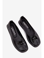 Kožené dámské polobotky model 22069739 Černé - Zazoo Kožené dámské polobotky model 22069739 Černé - Zazoo