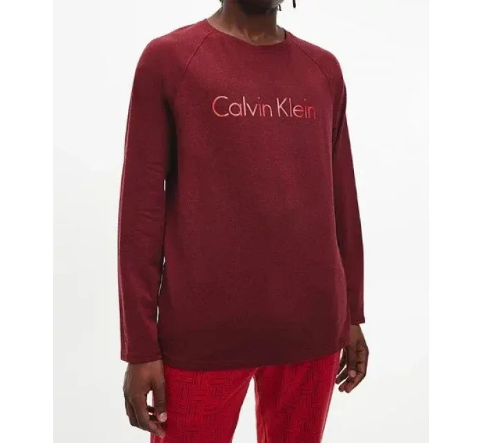 Pánský pyžamový set NM1592E 6NJ bordo/červená - Calvin Klein