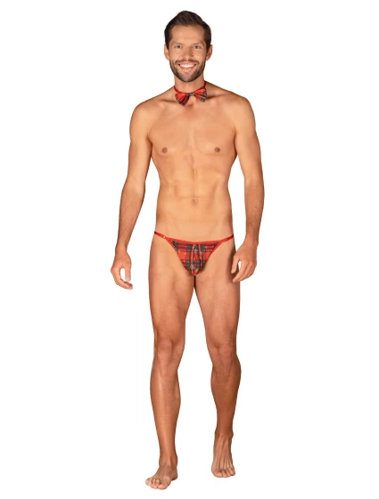 Pánský set Mr Merrilo thong + motýlek - Obsessive