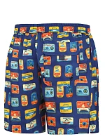 Pánské plavkové kraťasy Happy Shorts long SM29-48 Tmavě modrá mix - Self