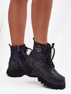 Boty na široké podrážce  model 222950 Step in style