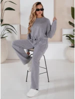 Dámská tepláková souprava CHARM světle šedá FashionStreet AY0958 Dámská tepláková souprava CHARM světle šedá FashionStreet AY0958