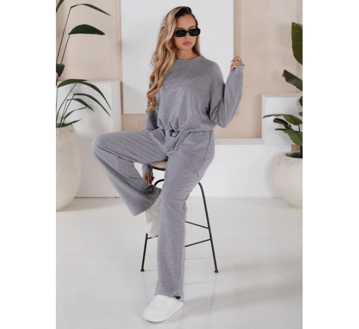 Dámská tepláková souprava CHARM světle šedá FashionStreet AY0958 Dámská tepláková souprava CHARM světle šedá FashionStreet AY0958
