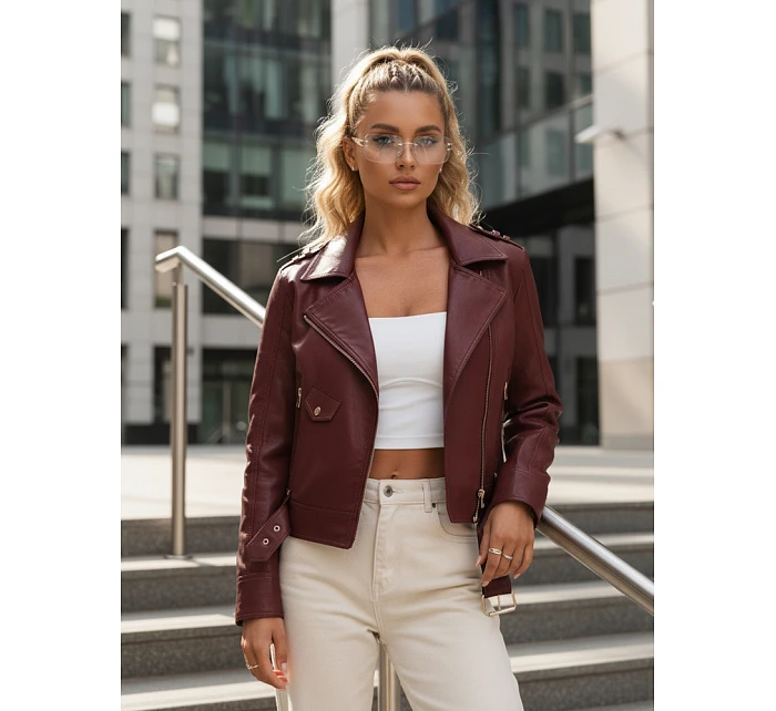 Dámská bunda z ekokůže na zip ramones FashionStreet TY5649