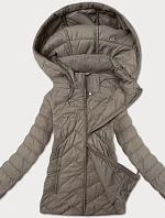 Dámská lehká prošívaná bunda s kapucí J Style béžová (16M9232-62)