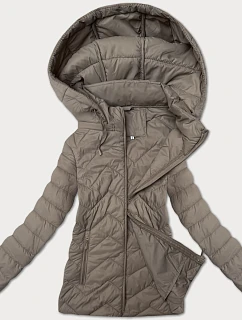 Dámská lehká prošívaná bunda s kapucí J Style béžová (16M9232-62)