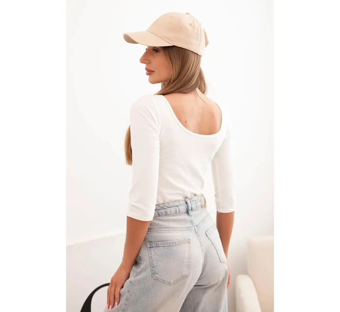 Halenka s kulatým výstřihem ecru Halenka s kulatým výstřihem ecru