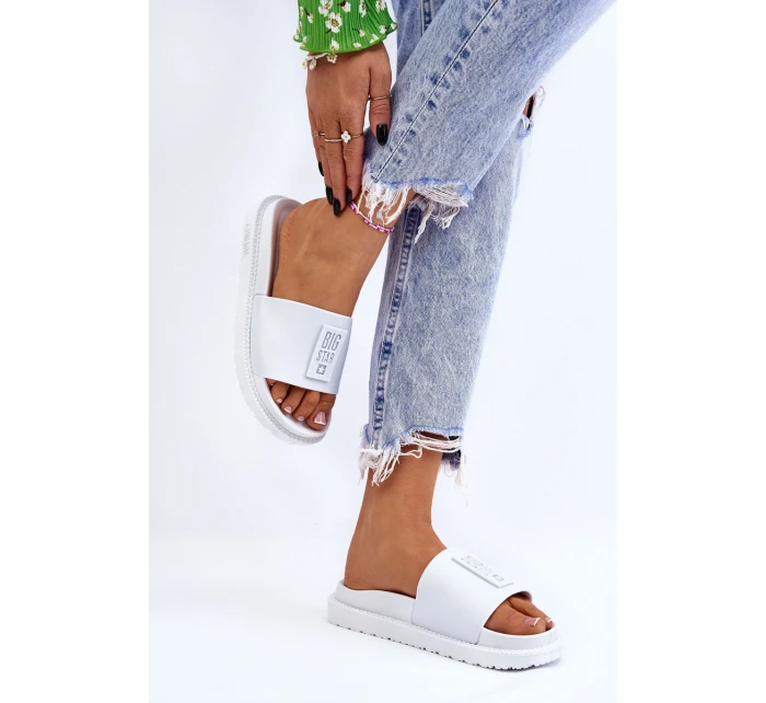 Dámské pantofle Big Star LL274428 Bílé Dámské pantofle Big Star LL274428 Bílé