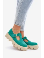 Semišové Polobotky S  Zelené model 21683963 - Zazoo